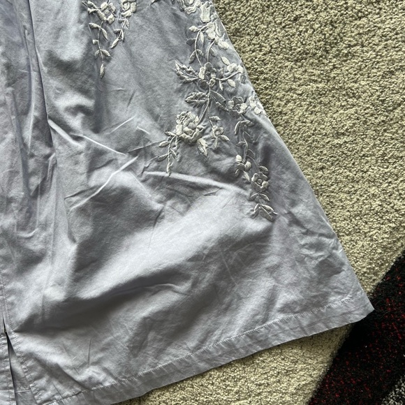 Go Softly Patio Lavender White Floral Embroidered Zip Up Dress - Picture 4 of 4